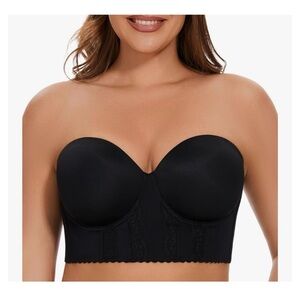 NWT Parfait Elissa Strapless Longline Bra – Black (Size 38D)